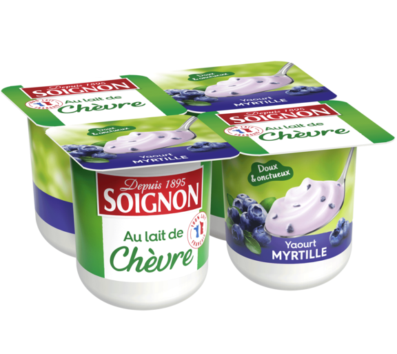 Yaourt brassé myrtille au lait de chèvre — Yaourts Soignon